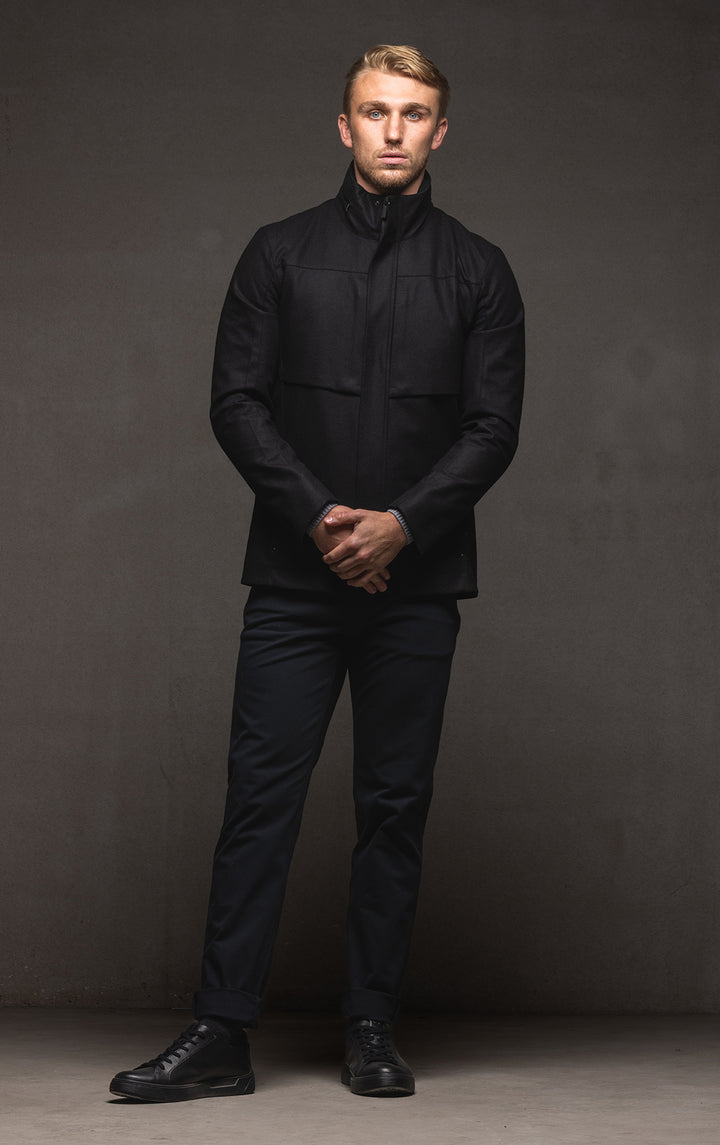 LAMINATED WOOL JACKET