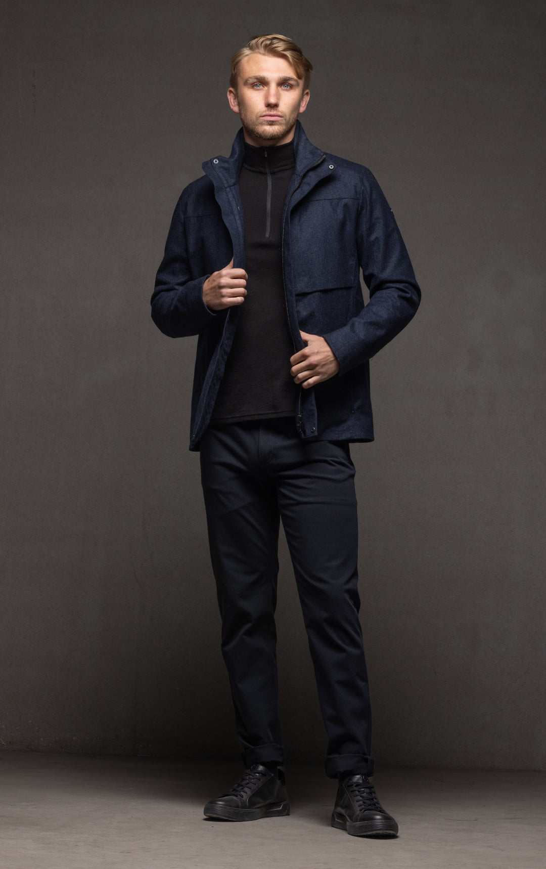 LAMINATED WOOL JACKET