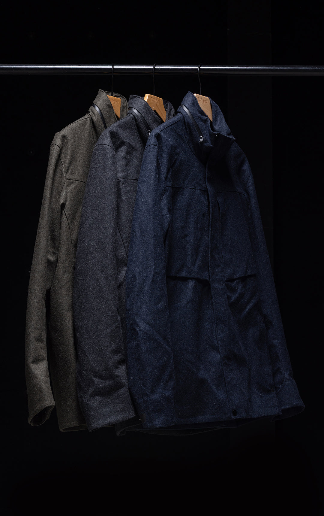 LAMINATED WOOL JACKET