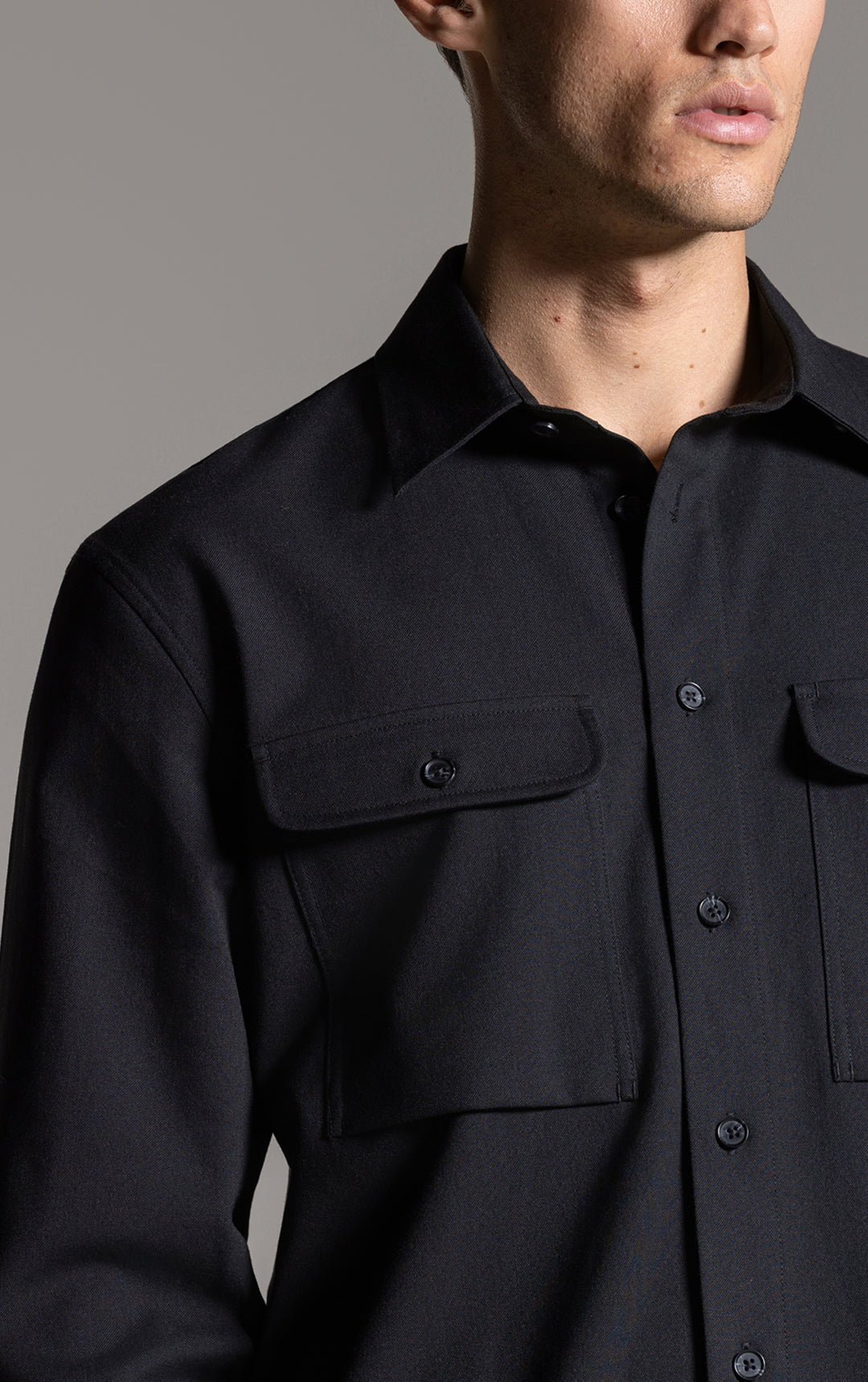 WOOL COTTON WORK SHIRT