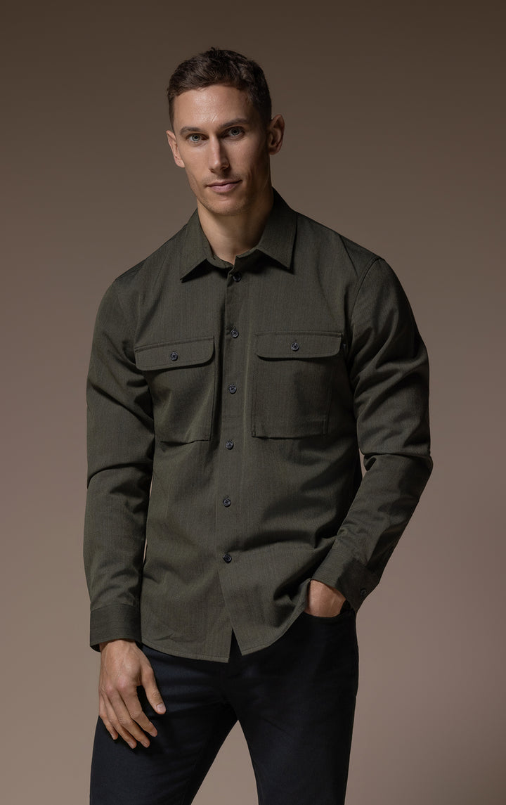 WOOL COTTON WORK SHIRT