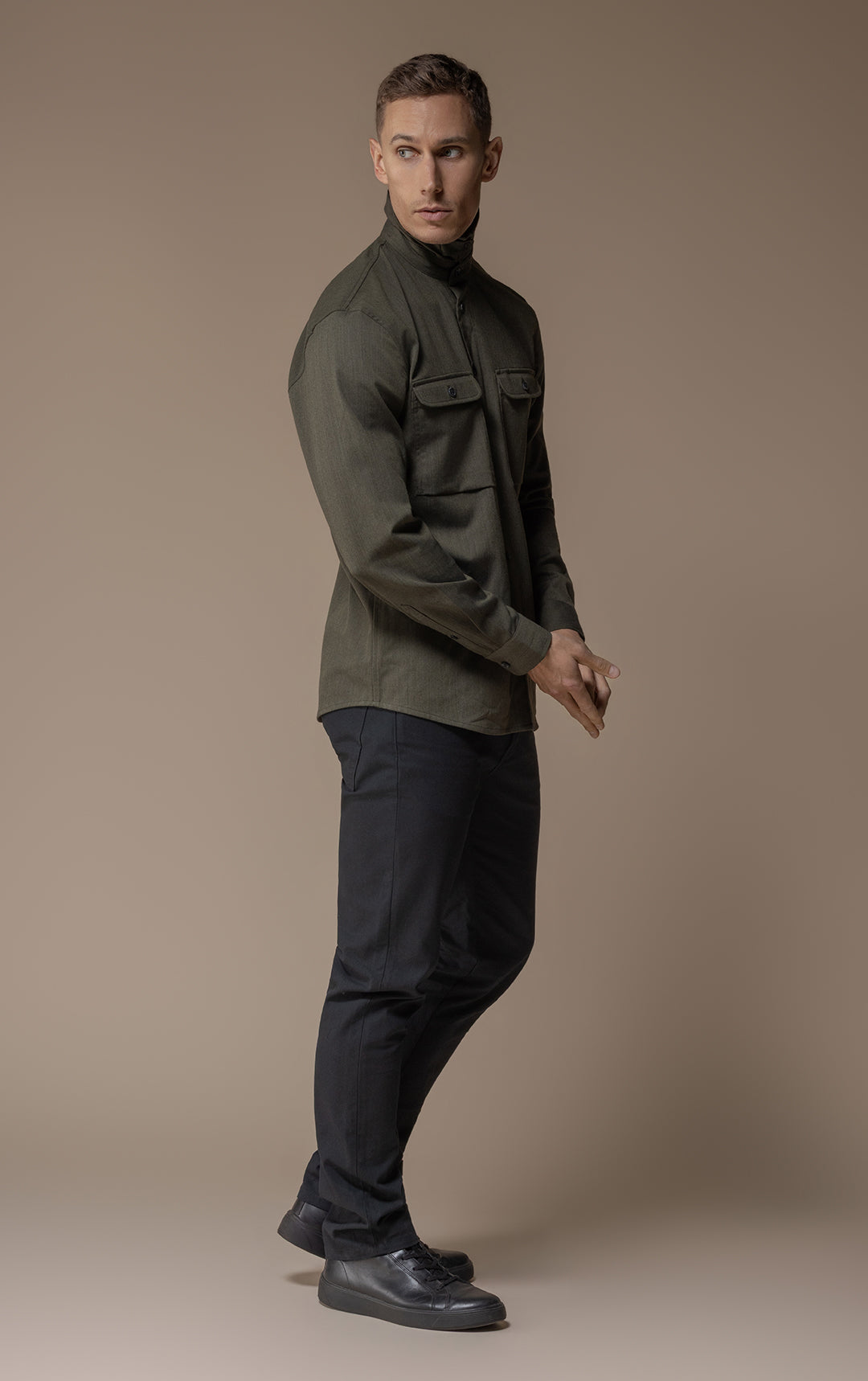 WOOL COTTON WORK SHIRT