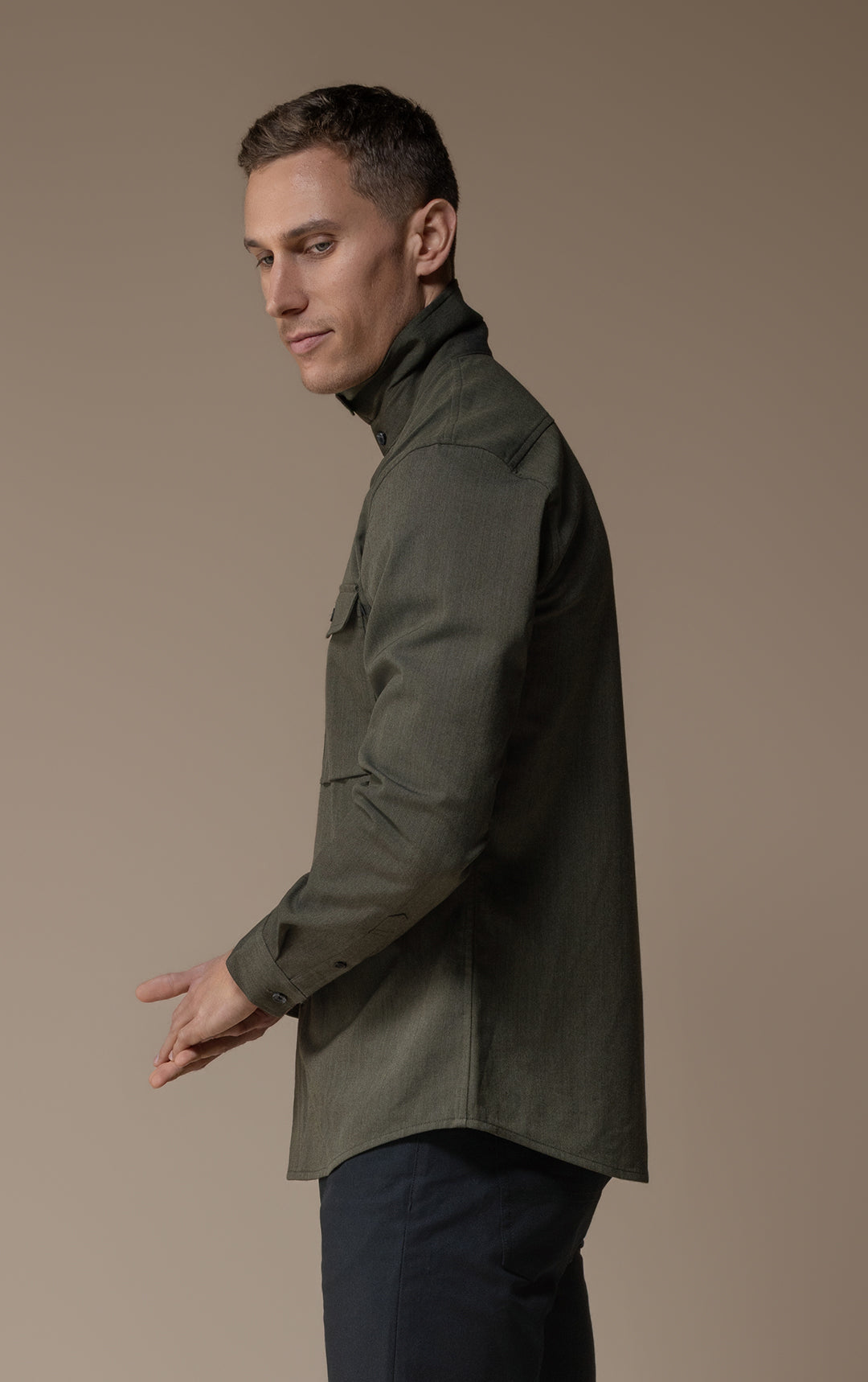 WOOL COTTON WORK SHIRT
