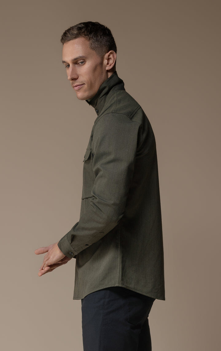WOOL COTTON WORK SHIRT