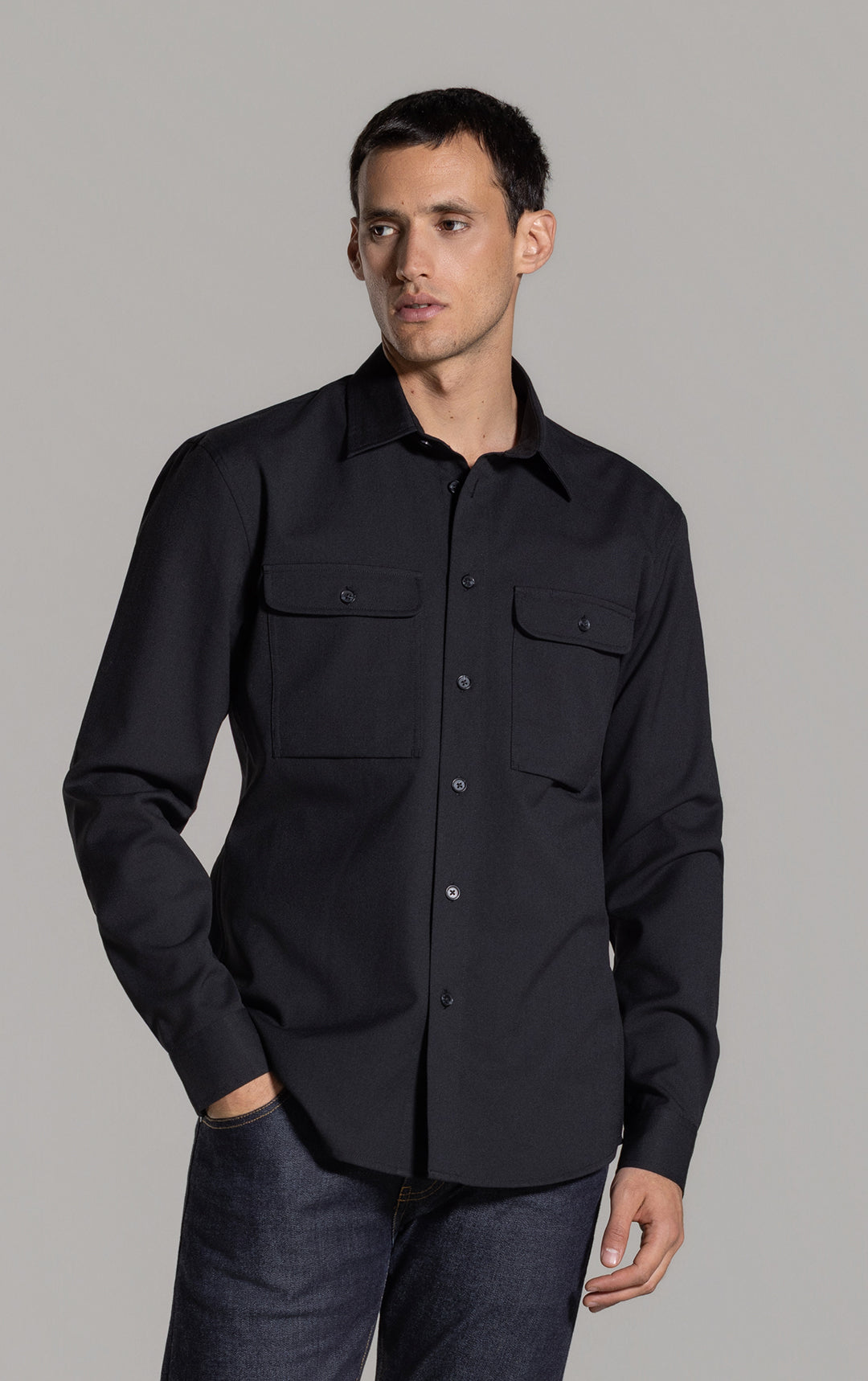 WOOL COTTON WORK SHIRT