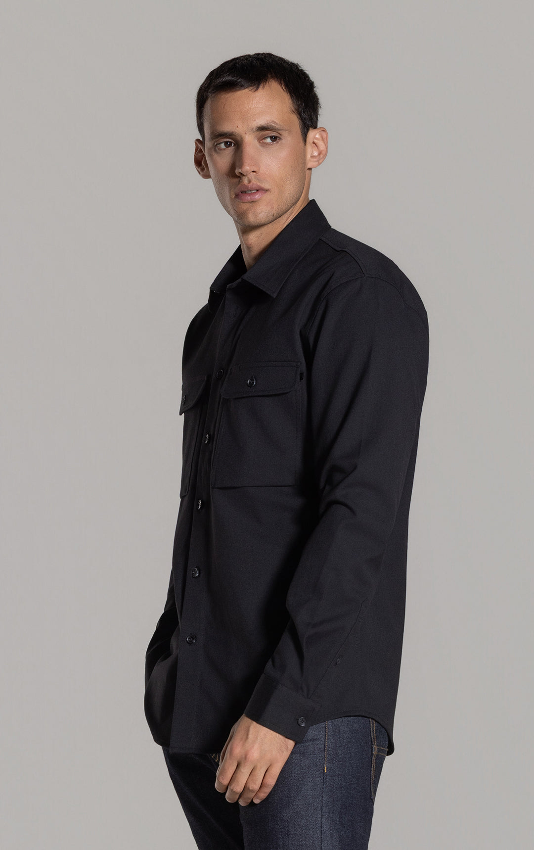 WOOL COTTON WORK SHIRT