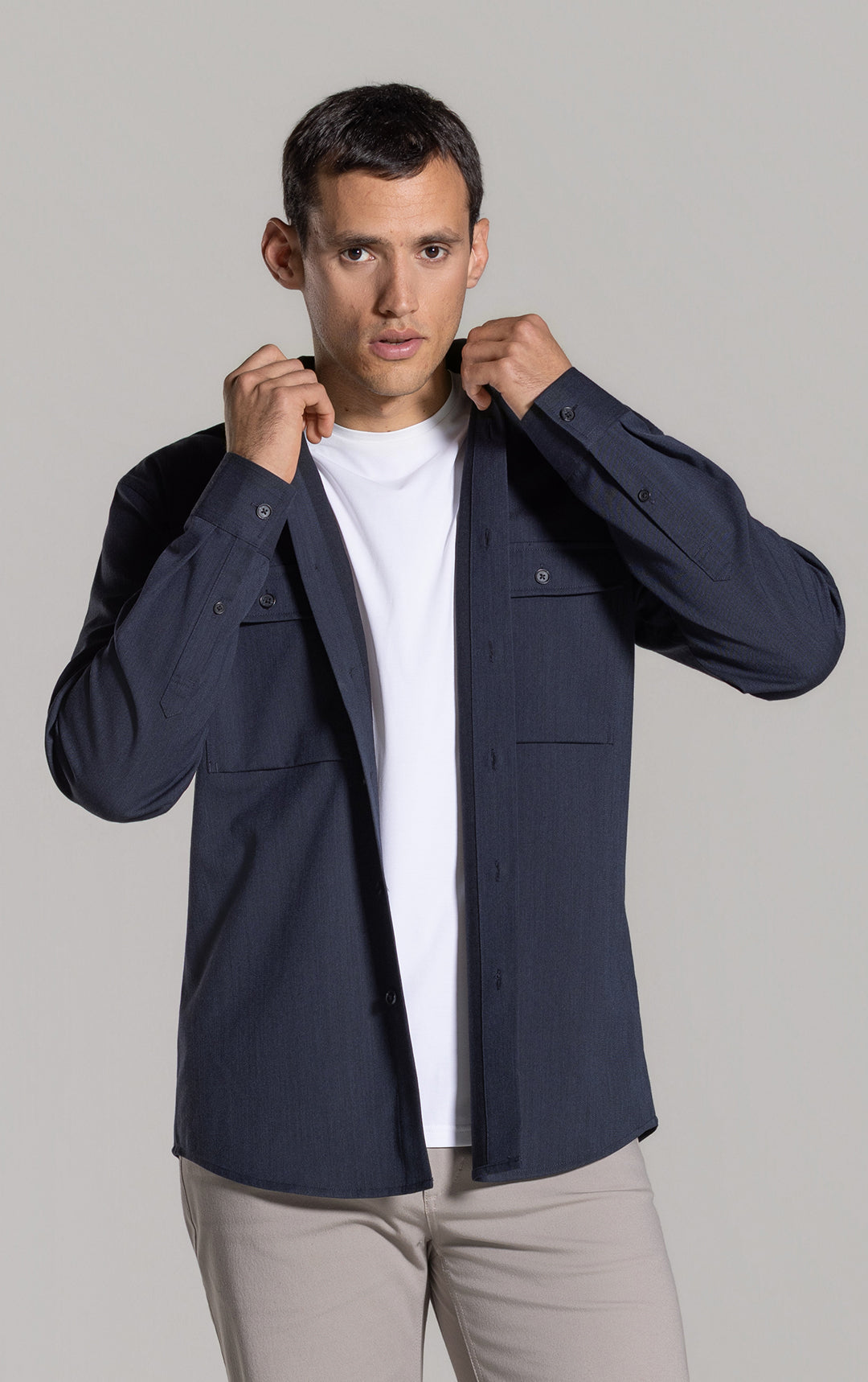 WOOL COTTON WORK SHIRT