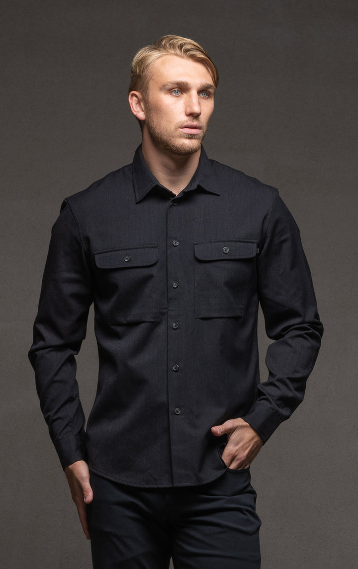 WOOL COTTON WORK SHIRT