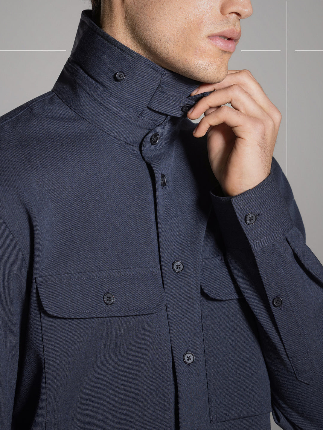 WOOL COTTON WORK SHIRT - CLEARANCE