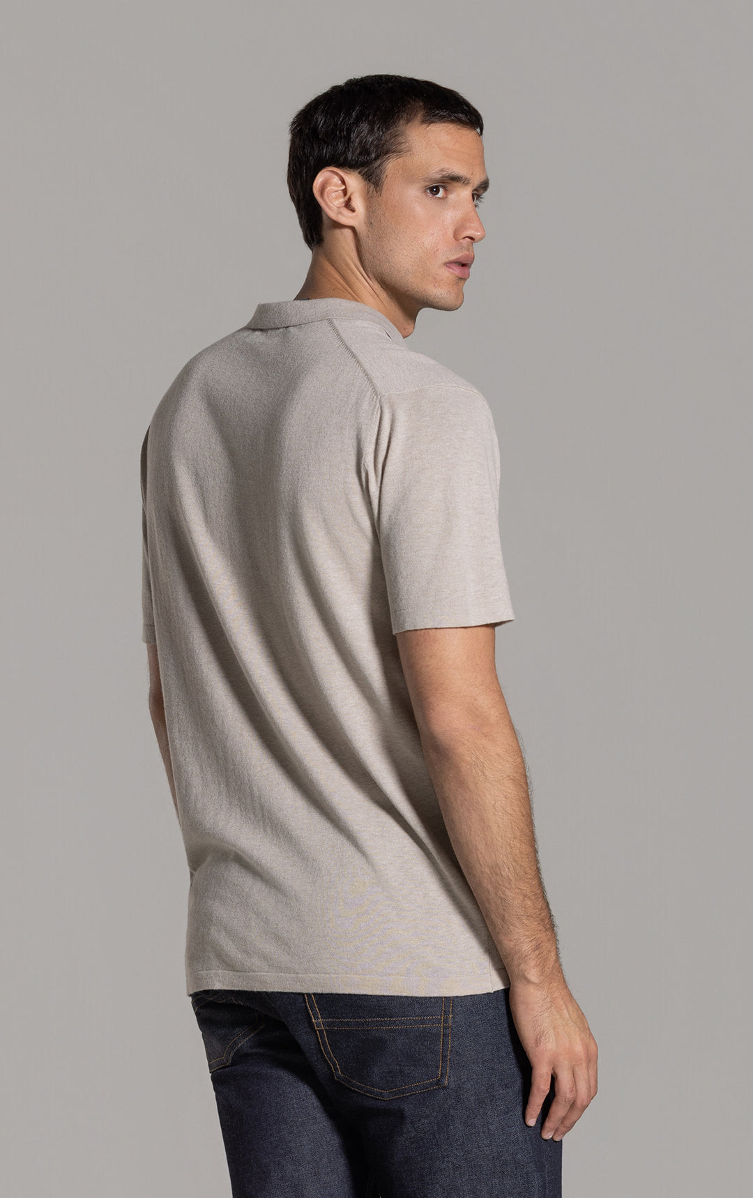 14GG COTTON LINEN POLO