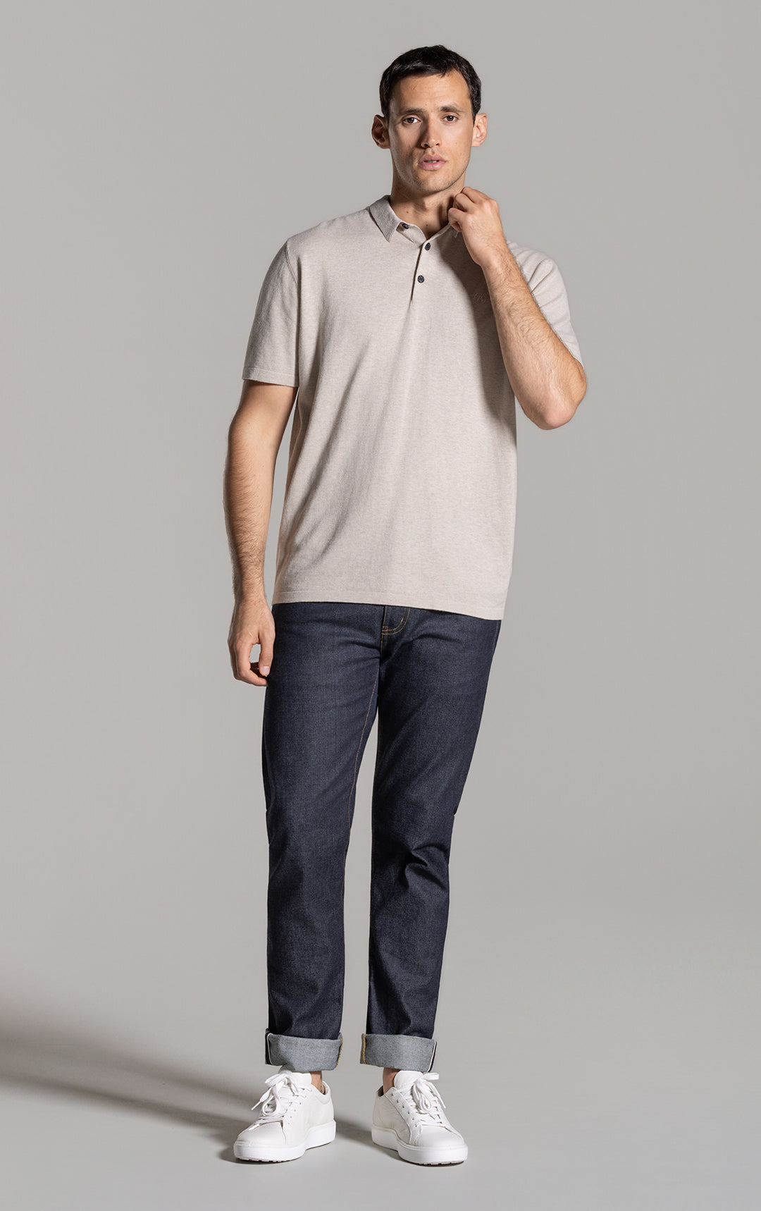14GG COTTON LINEN POLO
