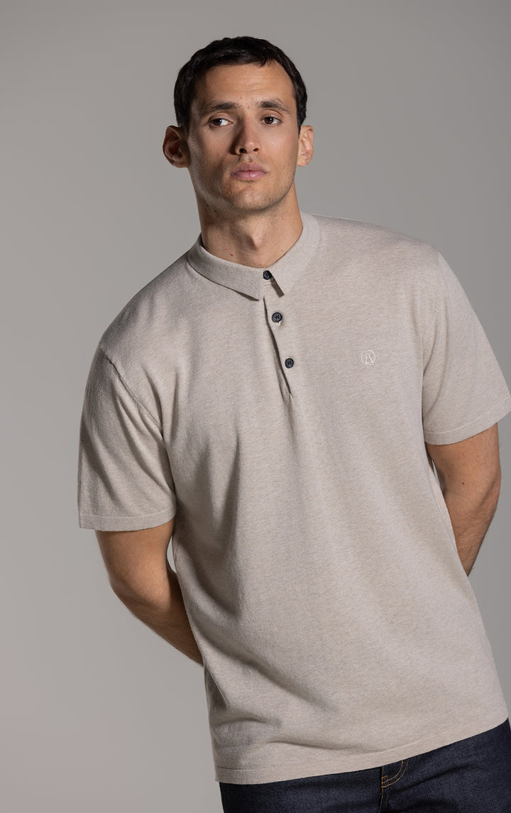 14GG COTTON LINEN POLO