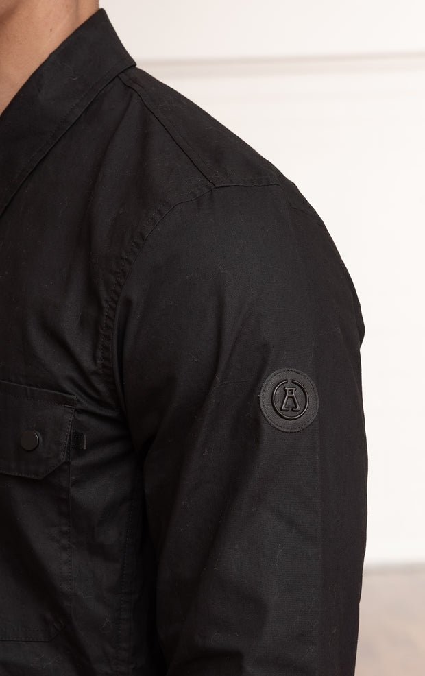 WAXED COTTON ZIP SHACKET