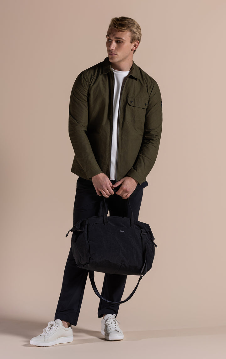 WAXED COTTON ZIP SHACKET