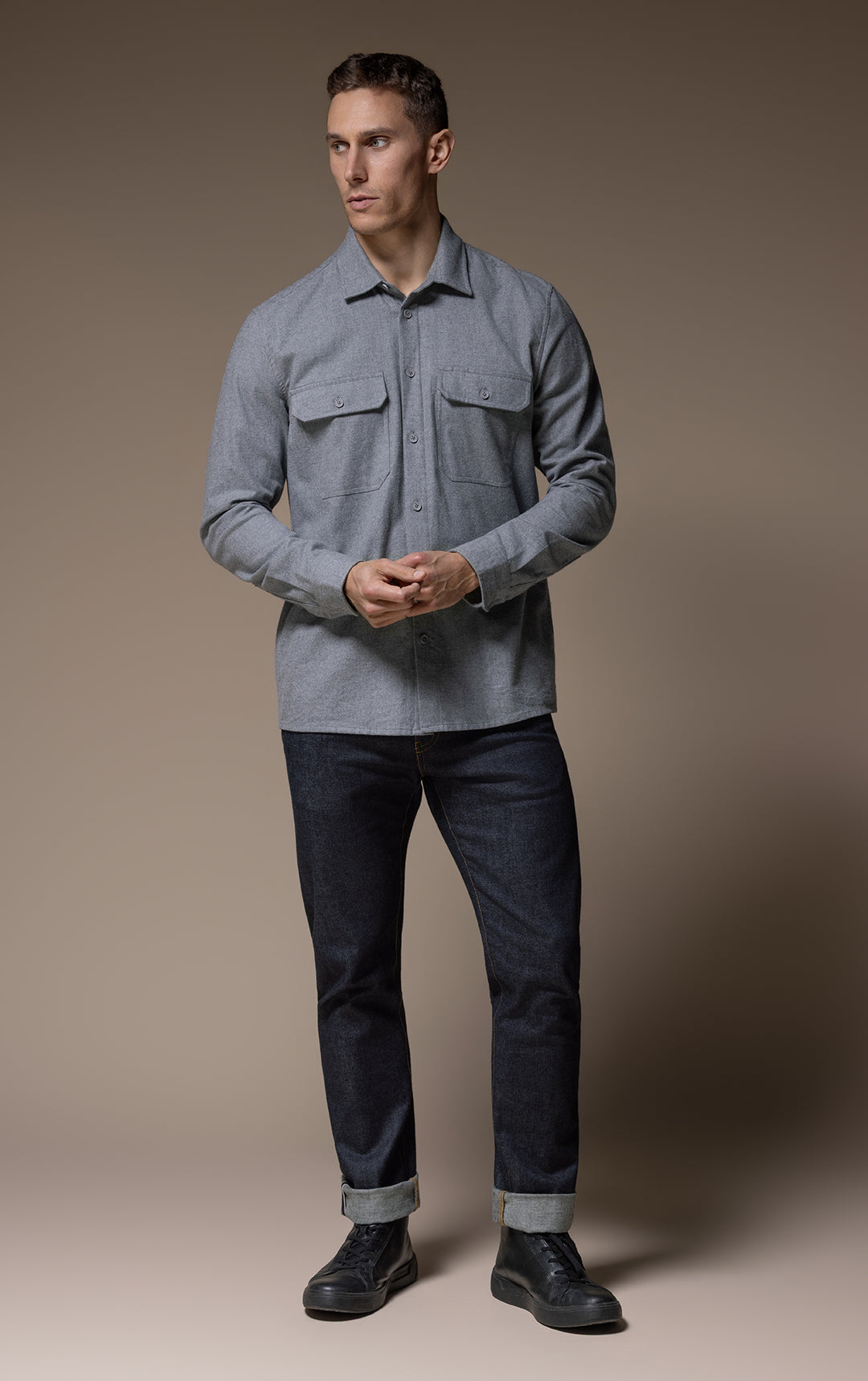 COTTON FLANNEL OVERSHIRT