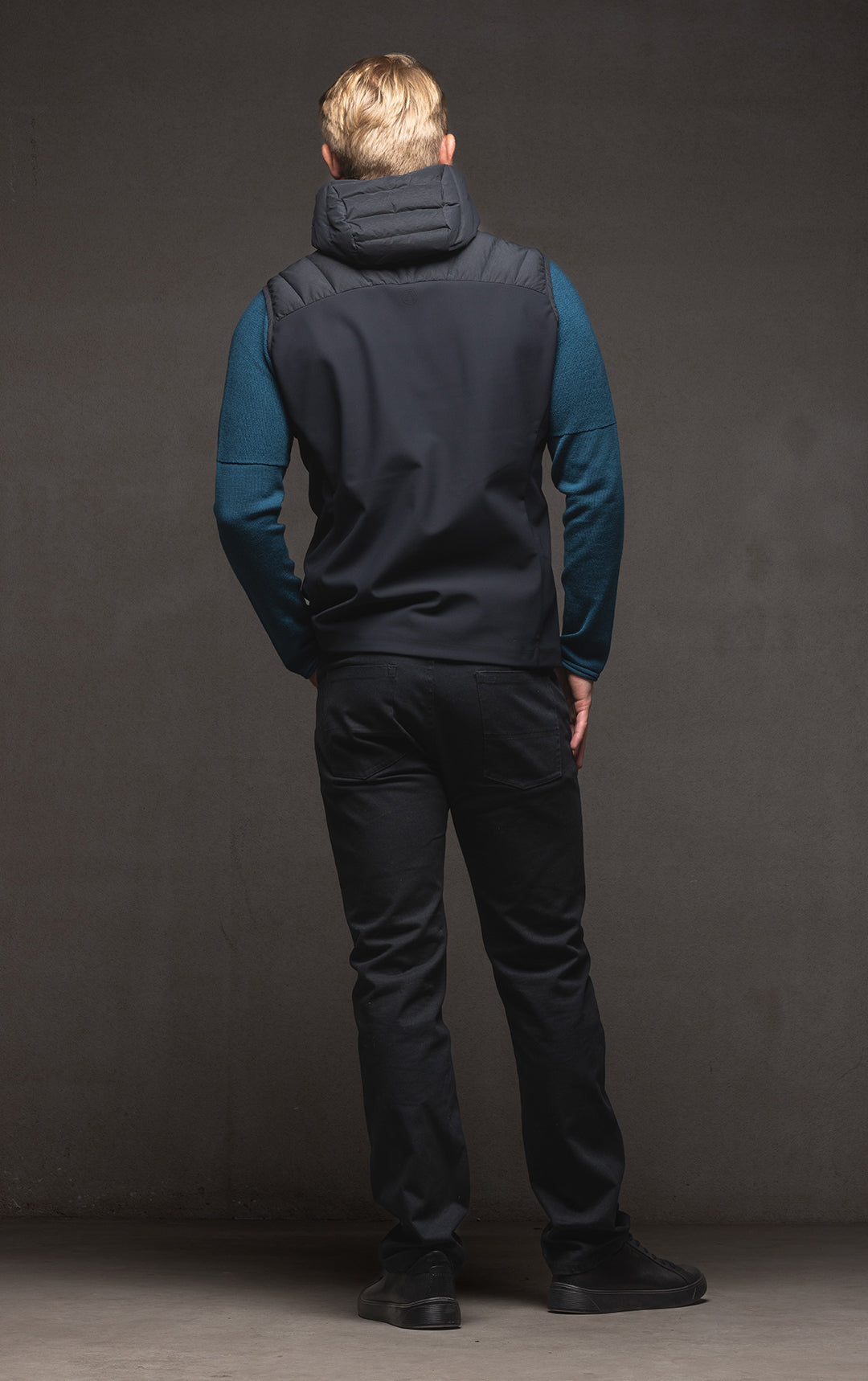 HYBRID HOODED DOWN VEST - CLEARANCE