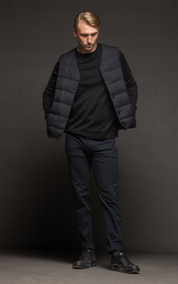 WOOL BLEND DOWN VEST - CLEARANCE