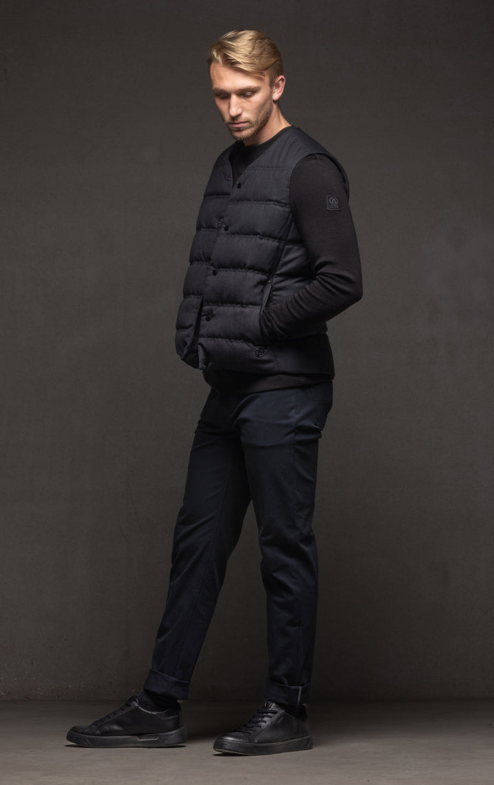 WOOL BLEND DOWN VEST - CLEARANCE