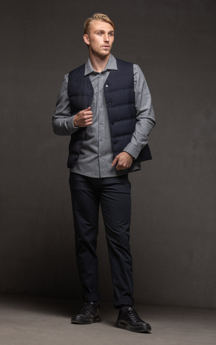 WOOL BLEND DOWN VEST - CLEARANCE