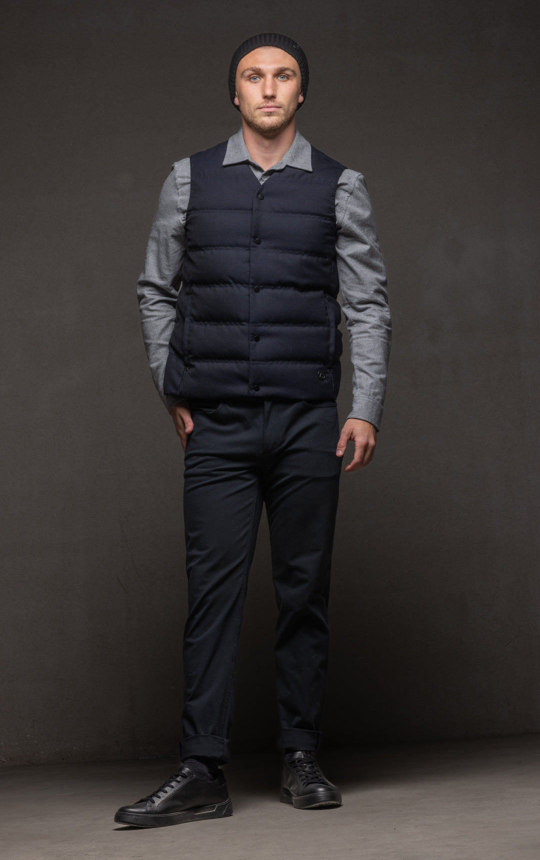 WOOL BLEND DOWN VEST - CLEARANCE