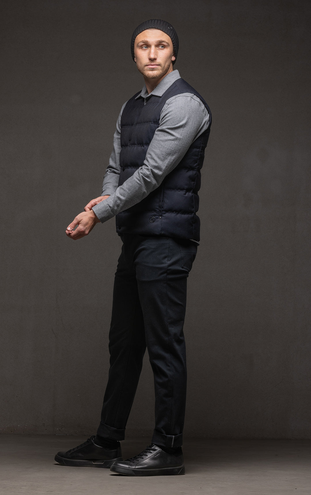 WOOL BLEND DOWN VEST - CLEARANCE