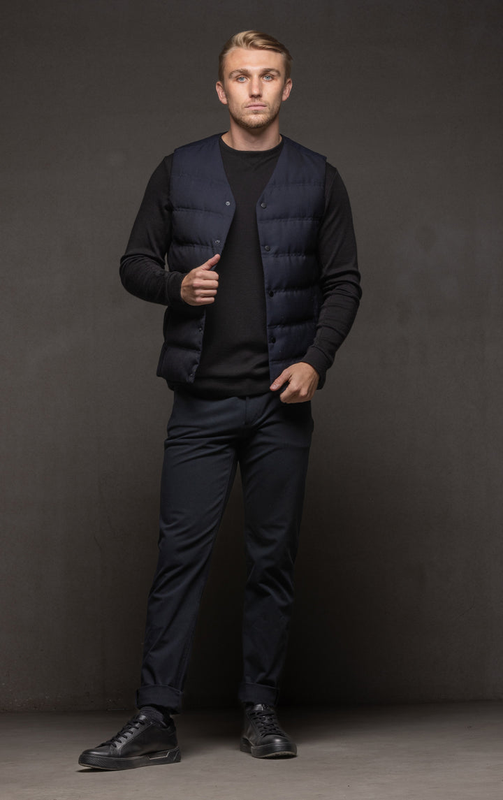 WOOL BLEND DOWN VEST - CLEARANCE