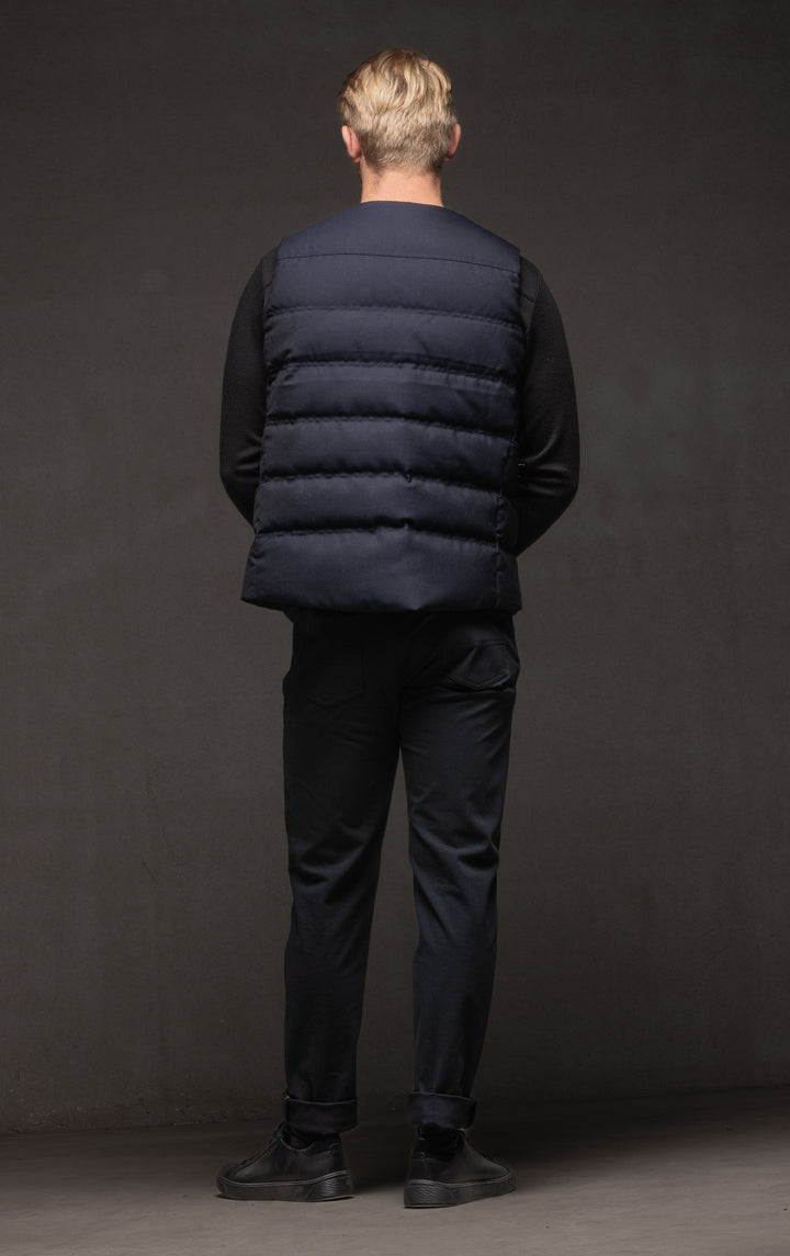 WOOL BLEND DOWN VEST - CLEARANCE