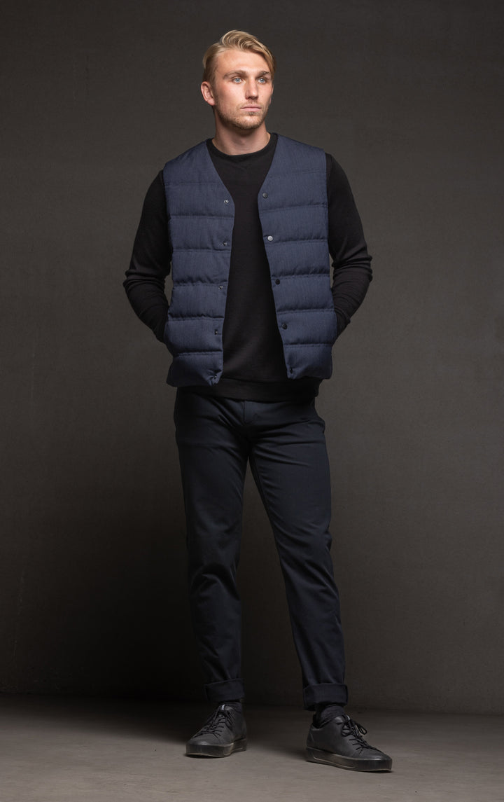WOOL BLEND DOWN VEST - CLEARANCE