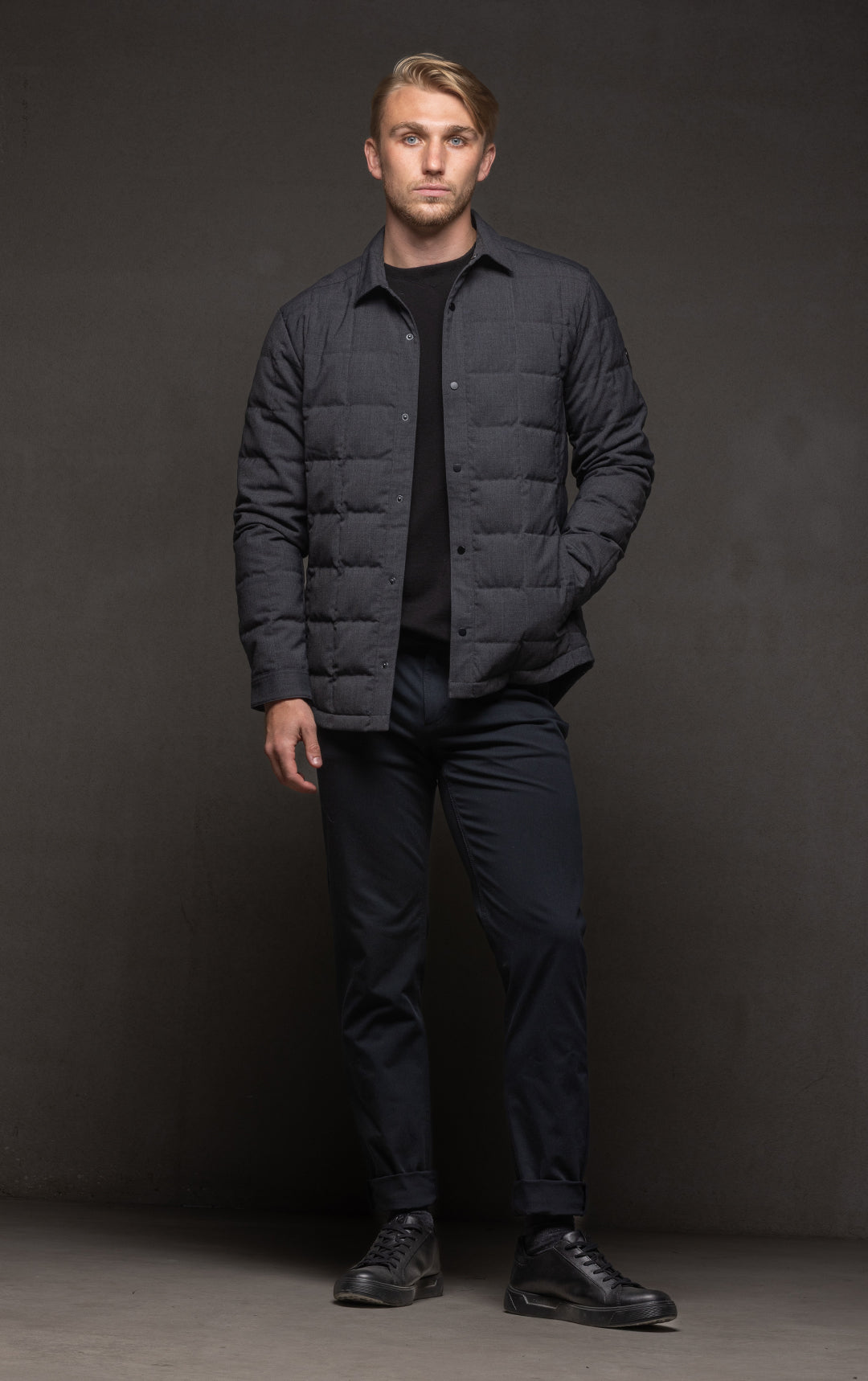 WOOL BLEND QUILTED SHACKET - CLEARANCE