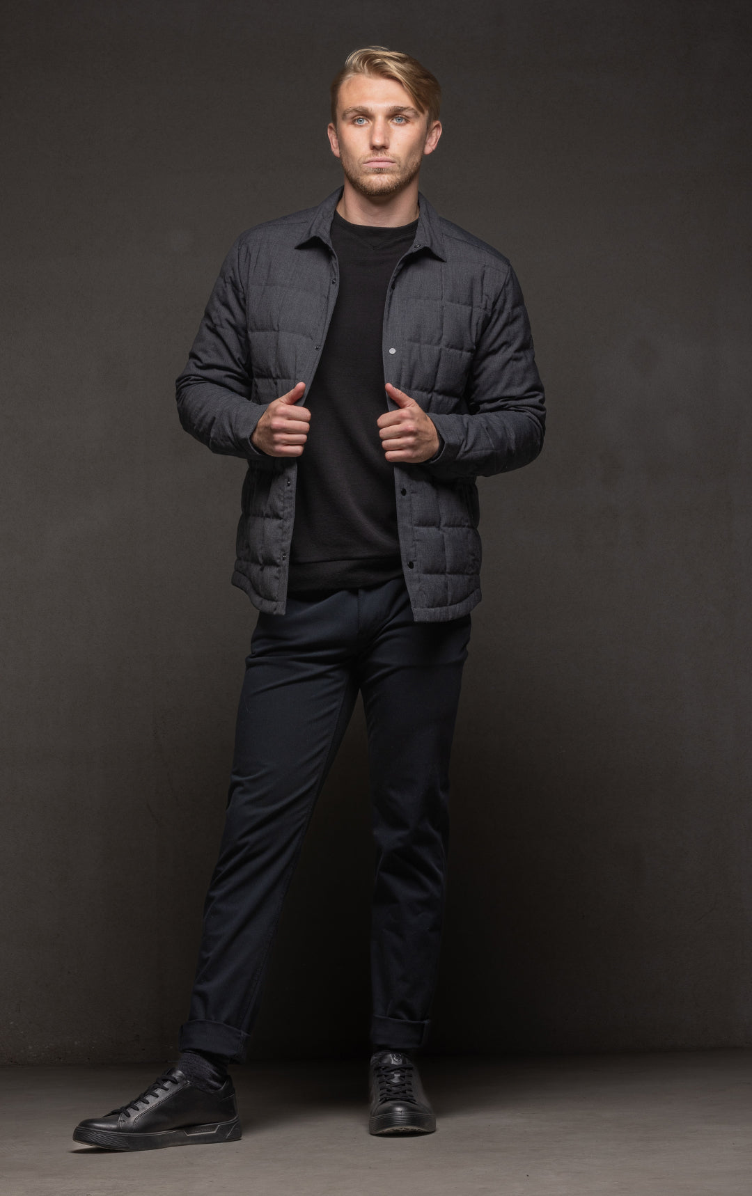 WOOL BLEND QUILTED SHACKET