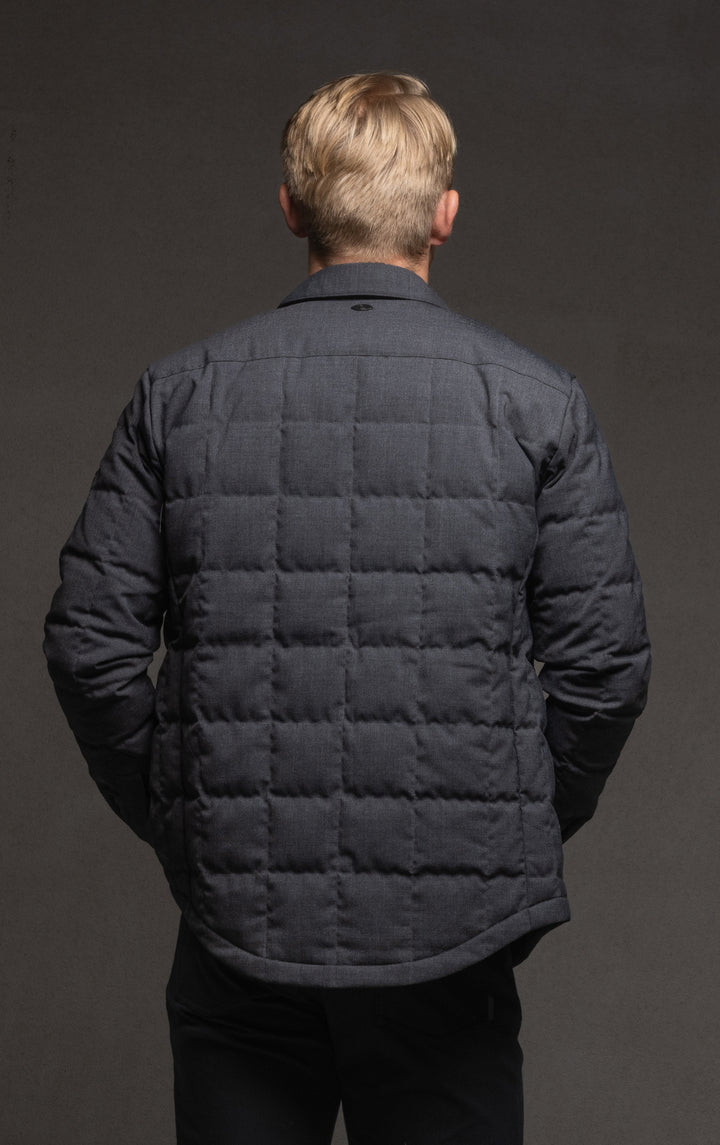 WOOL BLEND QUILTED SHACKET