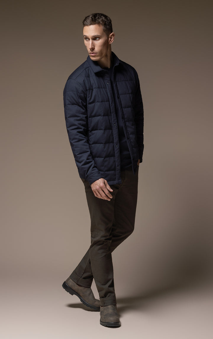 WOOL BLEND QUILTED SHACKET
