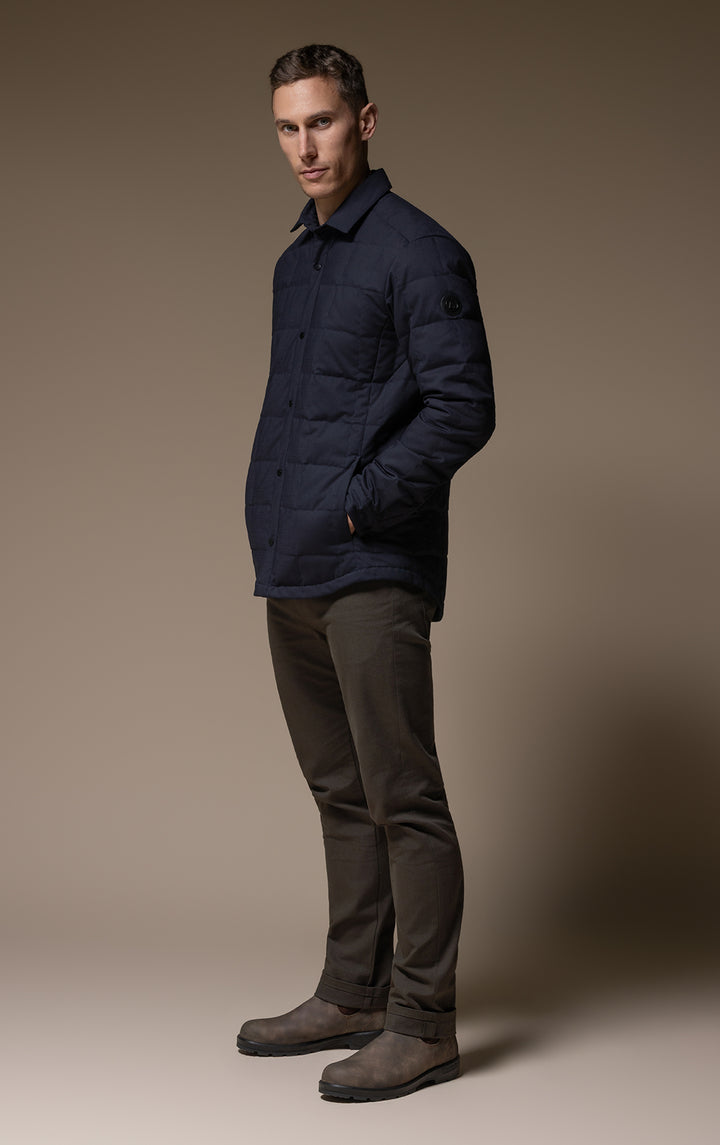 WOOL BLEND QUILTED SHACKET