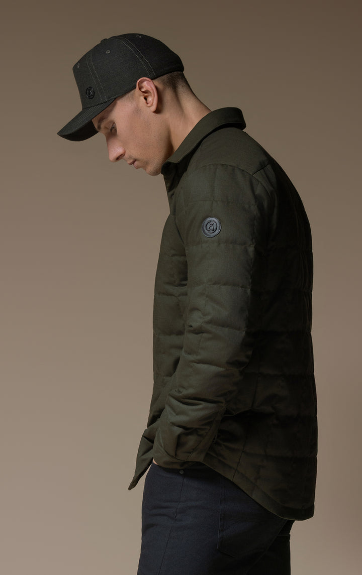 WOOL BLEND QUILTED SHACKET