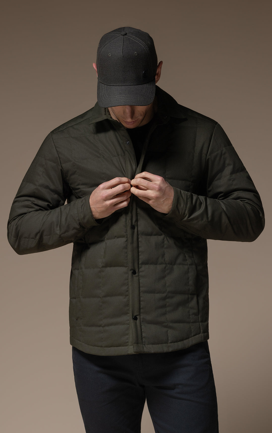 WOOL BLEND QUILTED SHACKET