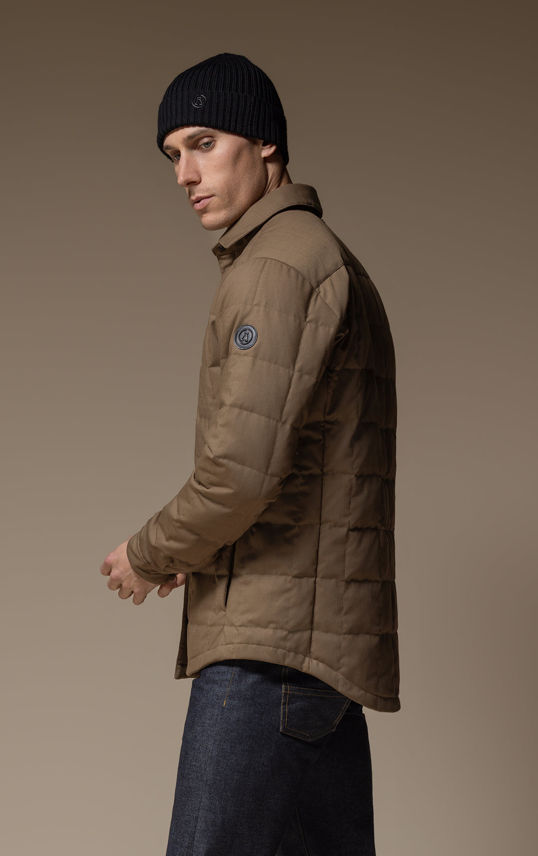WOOL BLEND QUILTED SHACKET