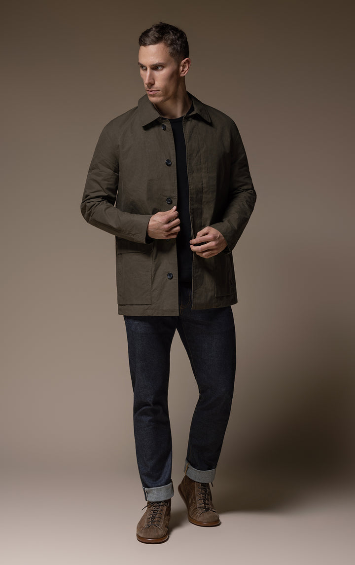 WAXED COTTON MAC
