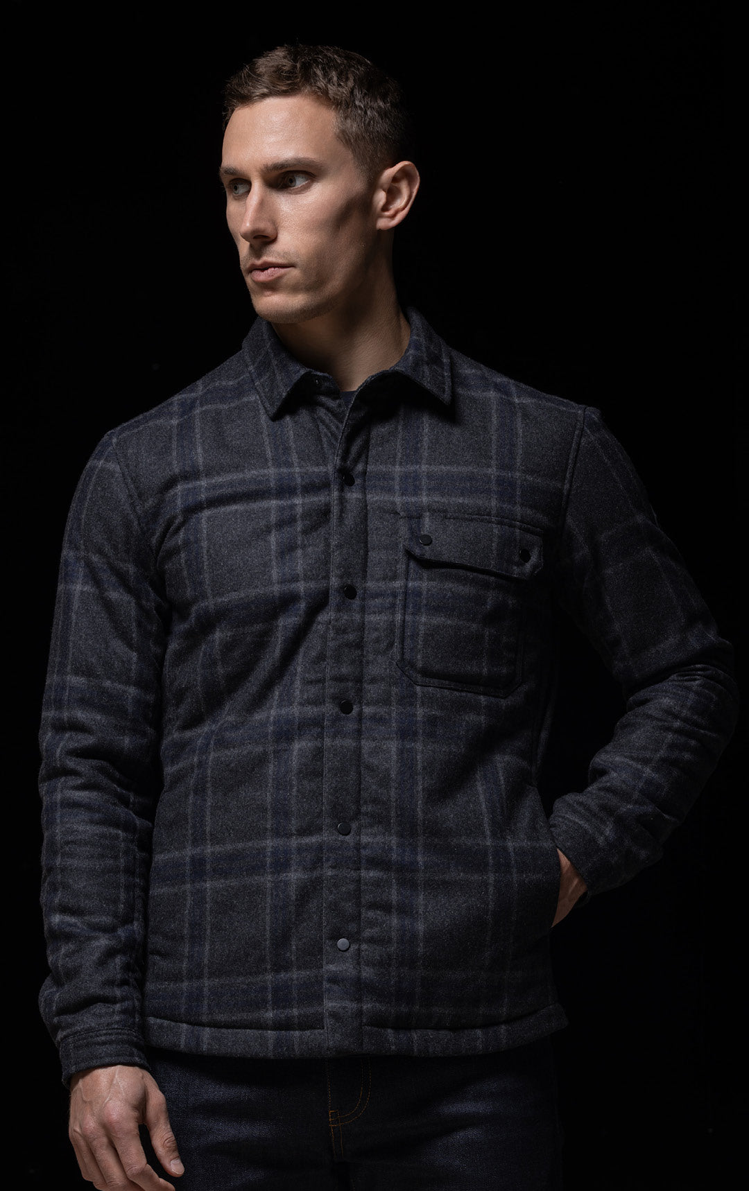 PRIMALOFT PLAID SHACKET