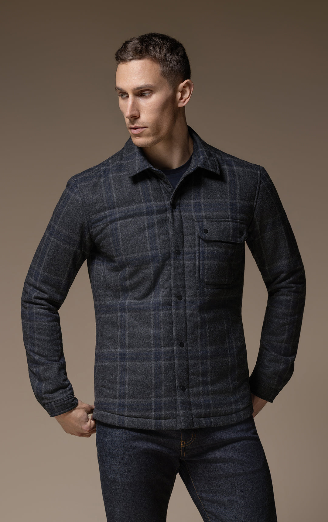 PRIMALOFT PLAID SHACKET