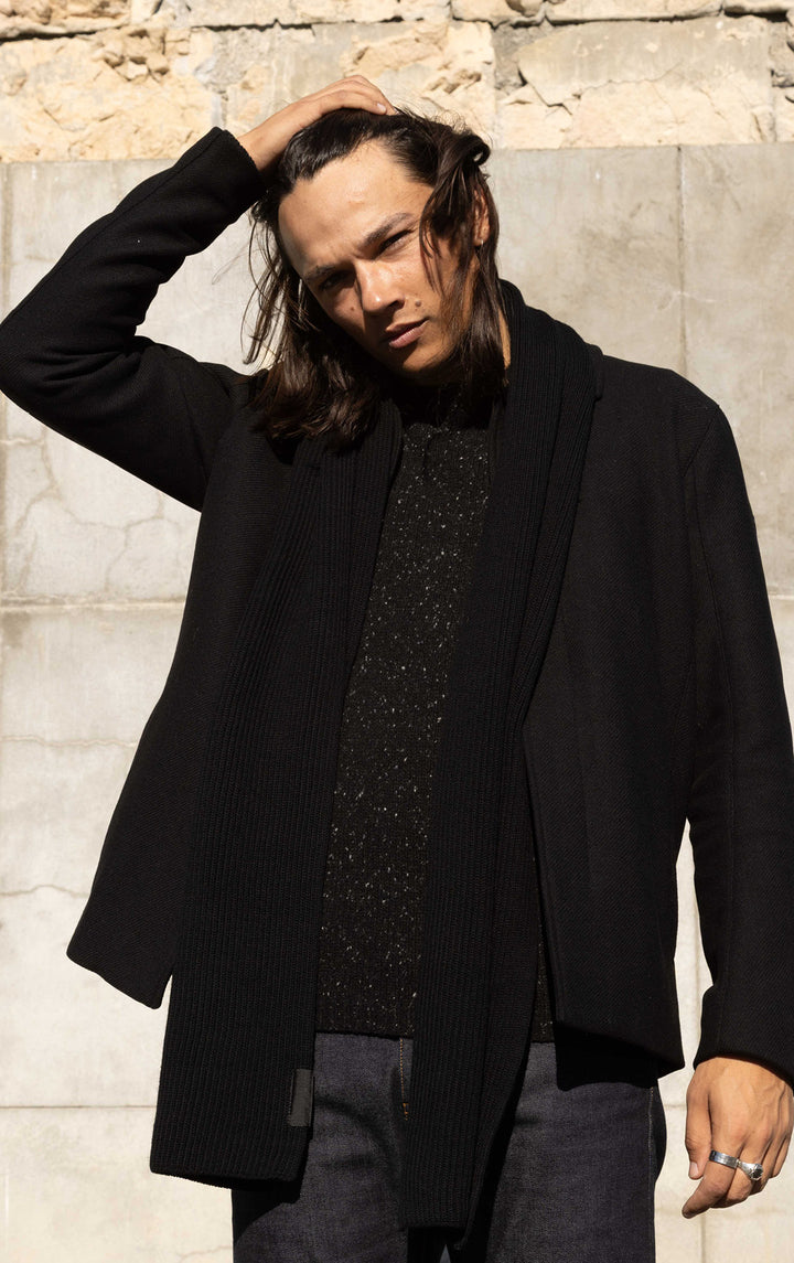 3GG WOOL BLEND TWEED CREW