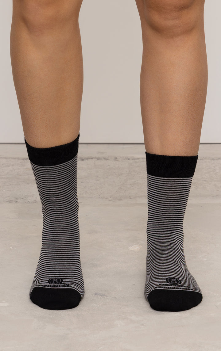 MERINO DRESS SOCK - 2-TONED STRIPE
