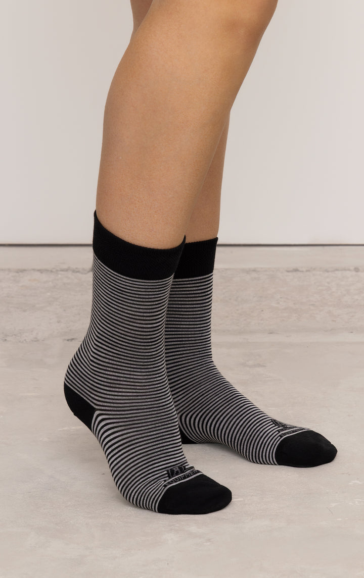 MERINO DRESS SOCK - 2-TONED STRIPE