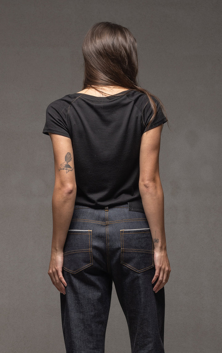 180GSM MERINO CAP SLEEVE TEE