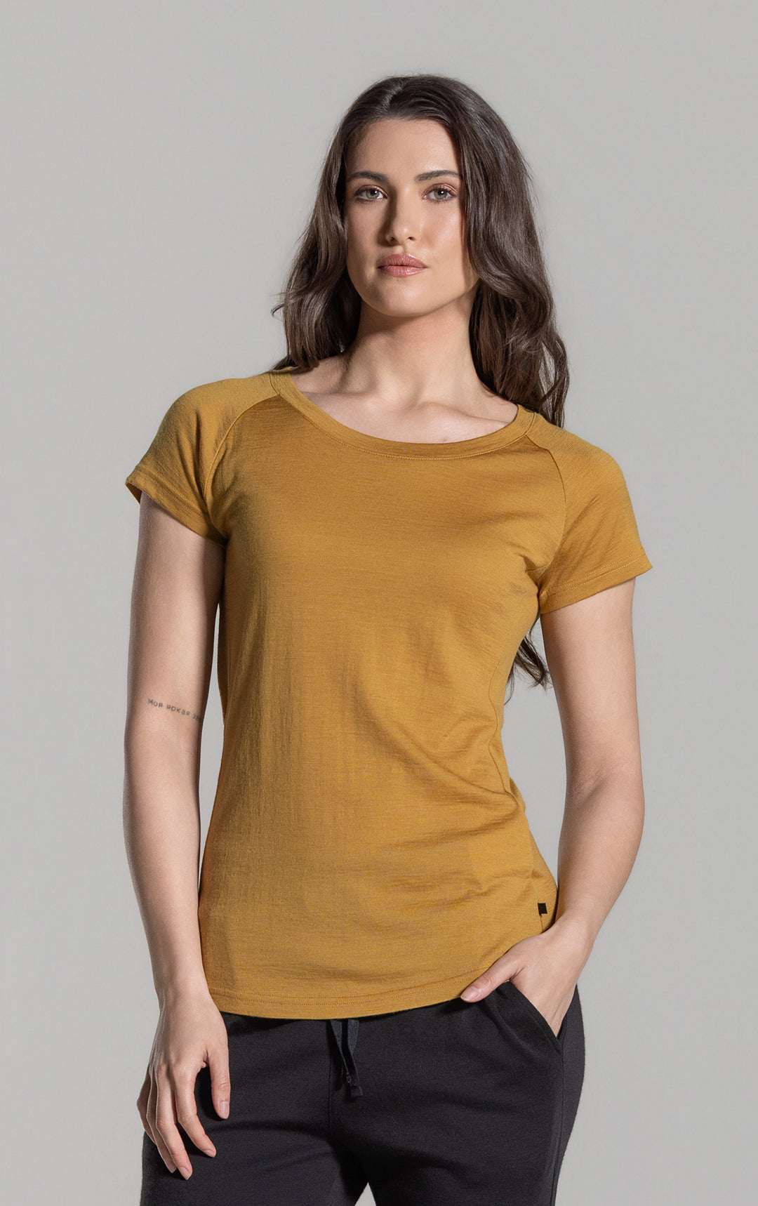 180GSM MERINO CAP SLEEVE TEE