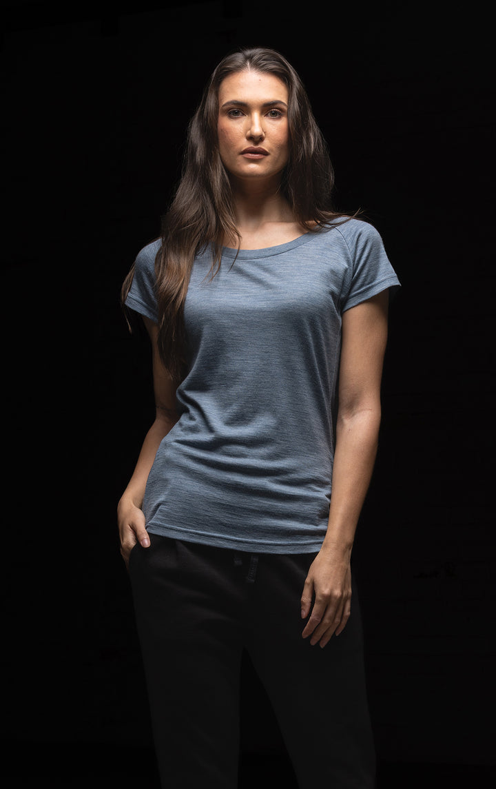 180GSM MERINO CAP SLEEVE TEE