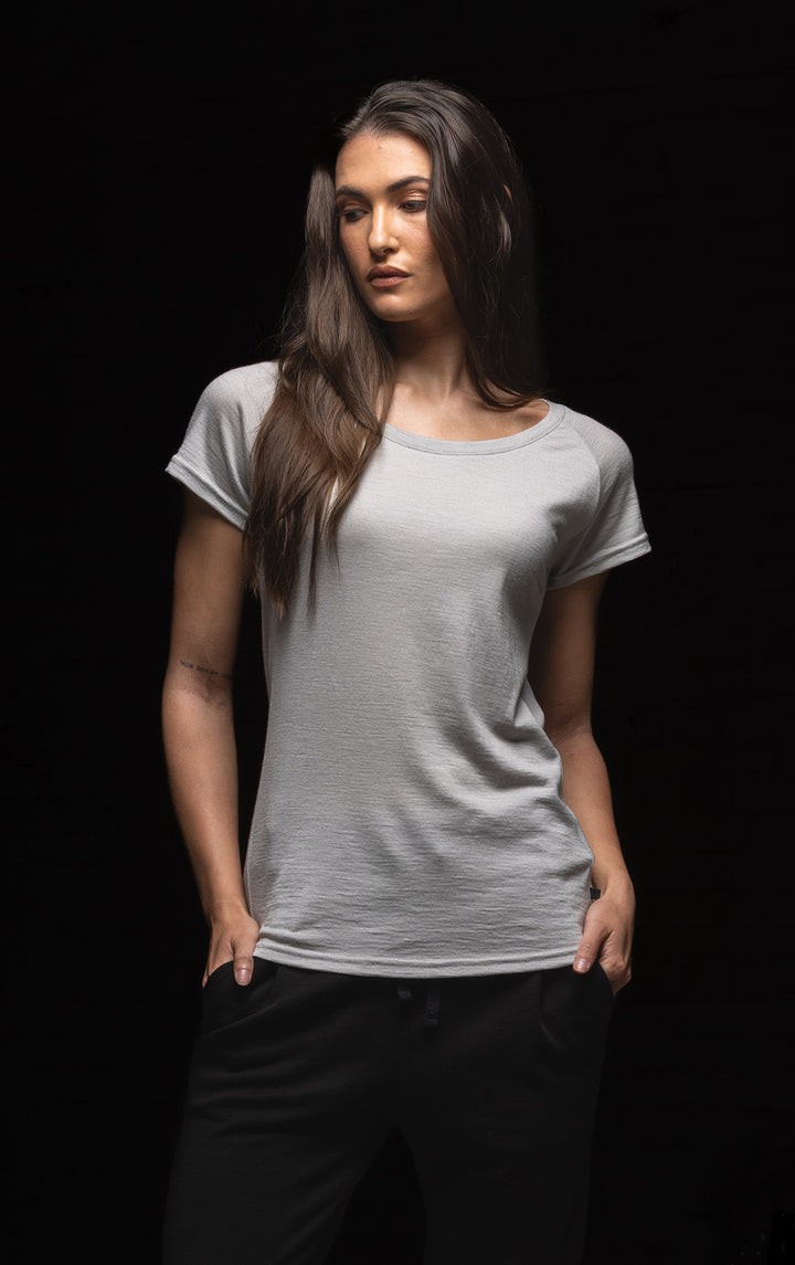 180GSM MERINO CAP SLEEVE TEE