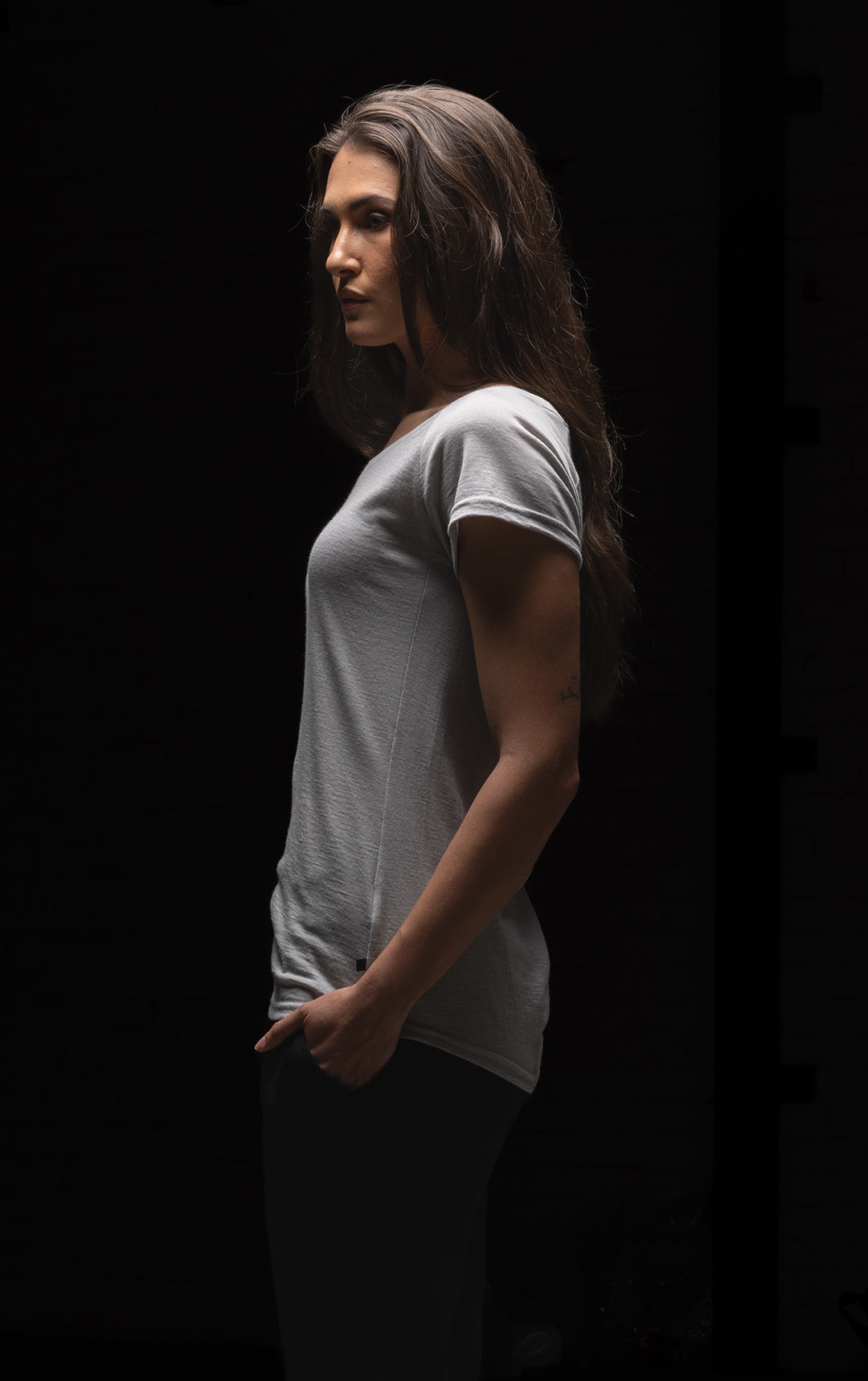 180GSM MERINO CAP SLEEVE TEE
