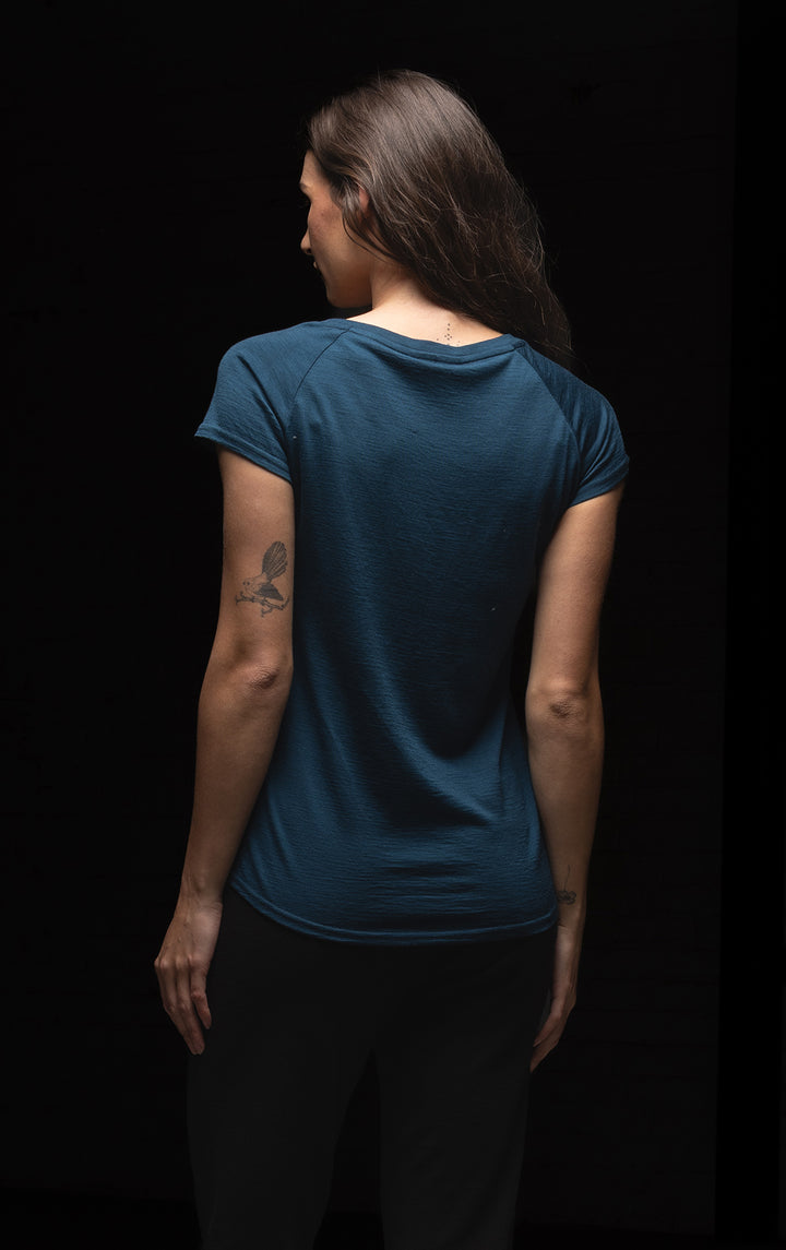 180GSM MERINO CAP SLEEVE TEE