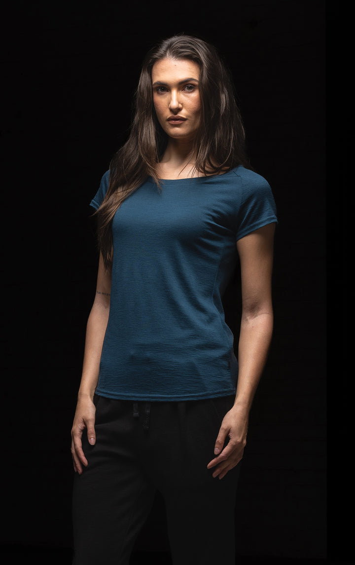 180GSM MERINO CAP SLEEVE TEE