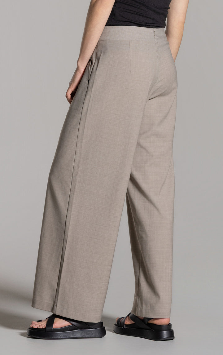 LIGHTWEIGHT WOOL BLEND WIDE LEG PANT